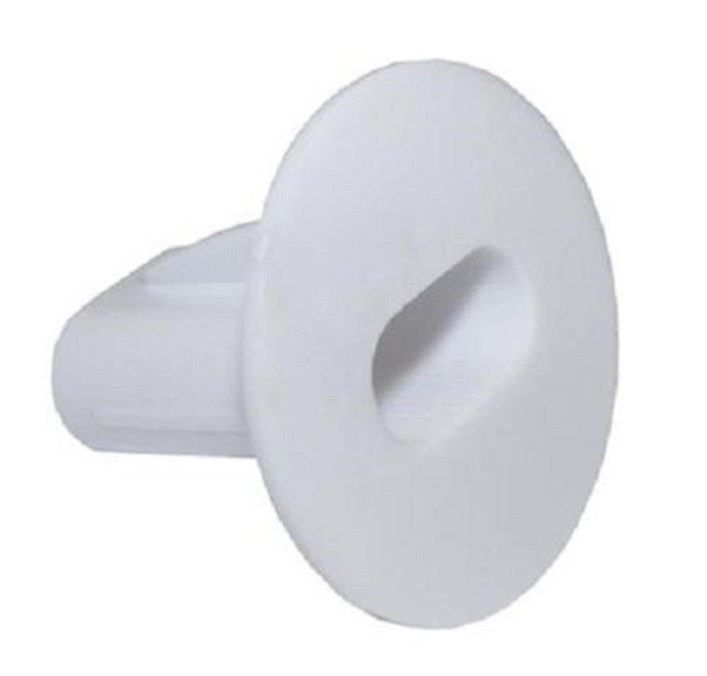 electrosmart Pack of 12 Double White Feed-Thru Cable Wall Entry Grommets - Suitable for most Twin WF65 Cable