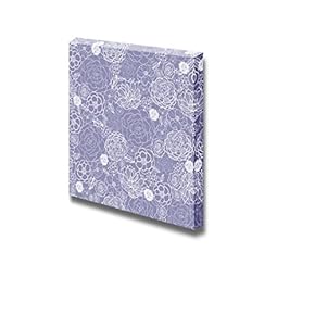 Canvas Prints Wall Art - Purple Lace Flowers Seamless Pattern |Seamless Pattern Modern Wall Art Ready to Hang - 12" x 12"