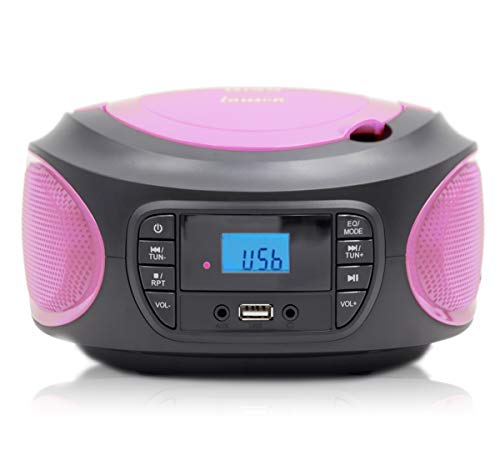 Lauson LLB999 Draagbare CD-Speler Multicolor LED-Verlichting, Digitale FM-Radio en LCD-Scherm | USB-Speler Speelt MP3… - Afbeelding 7