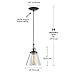 Globe Electric Jackson 1-Light Pendant 3-Pack, Antique Brass & Bronze, Black Cord, Glass Shade,65207, Bulb Not Included