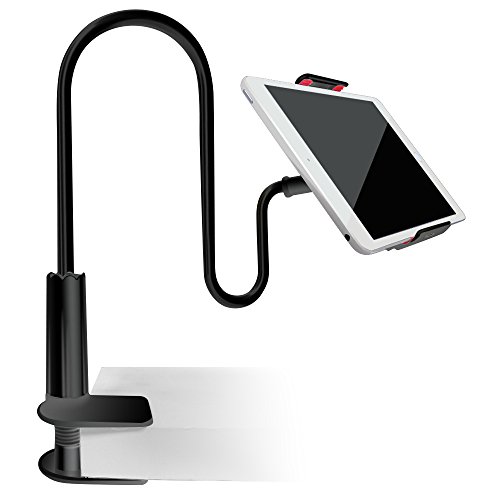 Tablet Cellphone Stand Holder, AFUNTA Gooseneck Lazy Bracket for 4-7.2 Inches iPhone iPad GPS Samsung LG Blackberry Devices,360 Degree Rotating,27.5