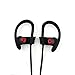 Bluetooth Sport Headphones with Mic offered by PHI Sports & Outdoors. High Definition Sound with Bass, Noise Cancelling, IPX4 Sweatproof, Secure Fit, & 6-8 Hrs Playtime. Carrying Case Included(Black)