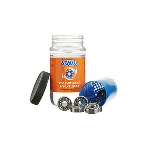 SONIC Turbo Wash, Complete Skate Bearing Cleaning Kit Includes 8 oz Citrus Cleaner, Inline Skates, Roller Skates, Skateboards, Patented, Made in USA