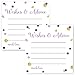 Purple and Gold Advice Cards (25 Pack) Fun Bridal Shower Activity - Best Wishes for New Parents - Unique Advice Alternative for Graduations, Birthdays & Time Capsules - 4x4 Cards