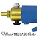 LeLuv Penis Pump Maxi Blue Handle with Gauge, Clear Hose - 9 inch Length x 2 inch Diameter Cylinder