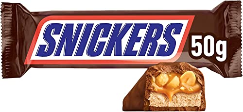 SNICKERS BAR WITH CARAMEL AND ROASTED PEANUTS CHOCOLATE COVERED, 24 BARS X50G (1200G)