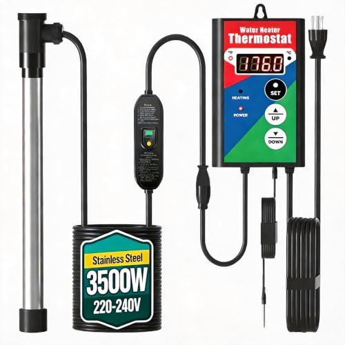 3500W Immersion Water Heater for Bathtub, Pool, Farm,Portable Water Heater at Amazon