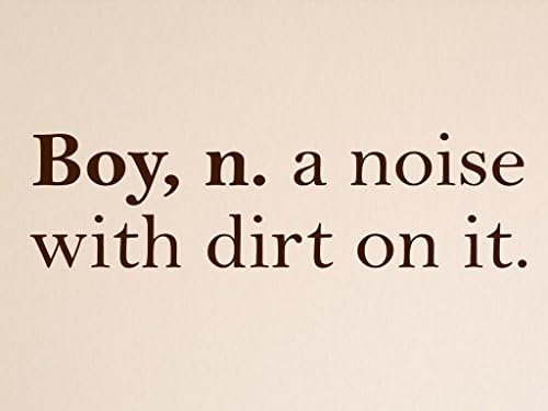 Vinylsay 0084.Boy-G.Brown -22x6 Boy, A Noise with Dirt on it Wall Decal, 22" x 6", Gloss Brown