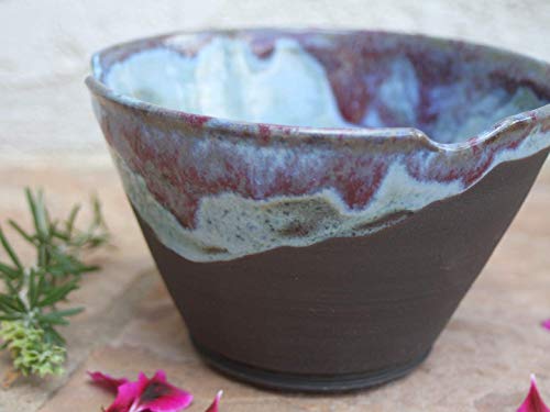 Black Clay Soup Bowl, handmade pottery dinnerware dish