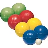 Franklin Sports Bocce Sets - Regulation Bocce Balls and Pallino - Beach and Lawn Bocce Set for Kids and Adults - Intermediate