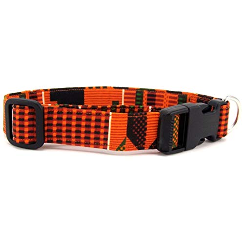 K9 Bytes Kente Print Dog Collar Medium