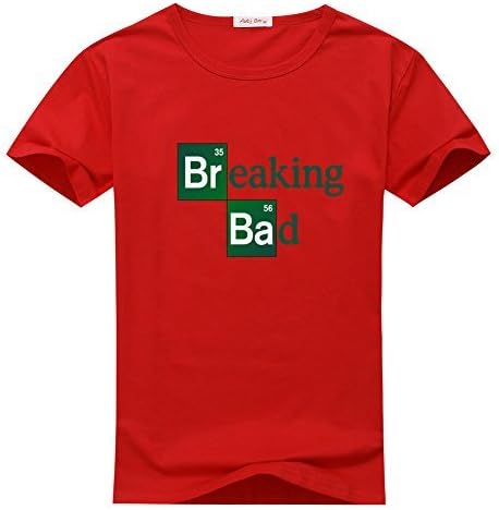 AngelaPinacho Mens Breaking Bad Tv Show Red T-shirts Size M