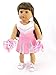 Pink and White Doll Cheerleader Outfit - Outfit includes Pom Poms-18 Inch Doll Clothes - Fits 18