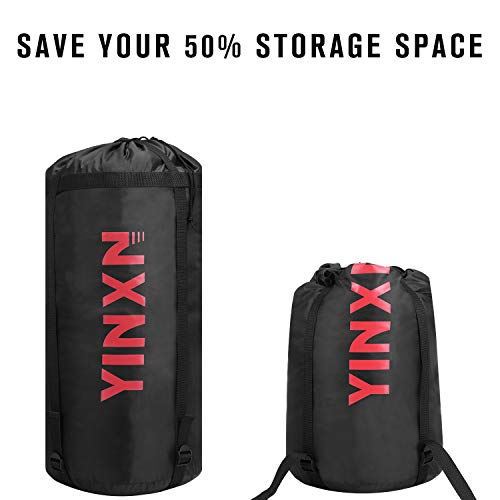 YINXN Compression Stuff Sack, 46L Sleeping Bags Storage Stuff Sack Organizer Water Resistant Camping Hiking Backpacking for Travel (Large)