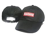 Supreme hats Unisex Fashion Cool Adjustable Snapback Baseball Cap Black 4 One Size
