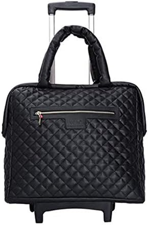 BAG Women's suitcase 100% PU light portable travel trolley small rolling luggage female boarding 18 inch handbag