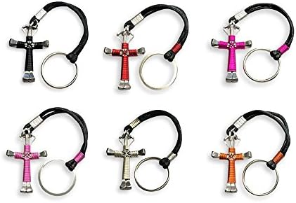 Handmade6 Pack - Horseshoe Nail Cross Key Chains - Handmade & Customizable