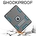 TOPSKY Case Compatible with iPad Air 1st Generation/A1474/A1475/A1476 9.7 inch, Heavy Duty Shockproof Rugged Defender Built in Kickstand Protective Cover Cases for iPad Air,Grey Blue