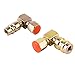 aokur 1 Pair Quick Coupler Valve A/C 90 degrees Fitting 3/8'' High Side 7/16'' Low Side R12 to R134a Adapter with 2pcs caps