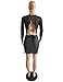 Womens Lace Up Bandage Bodycon Crop Top and Skirt Set 2 Piece Outfits Black M