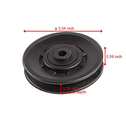 Topfinder-90mm-Universal-Bearing-Pulley-Wheel-for-Cable-Machine-Gym-Equipment-Part-Garage-Door