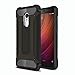 Redmi Note 4 Case, Ranyi [Hybrid Protection] [Metal Texture] [Shock-Proof] High Impact Premium Dual Layer Rubber Armor Defender Case Cover for Xiaomi Redmi Note 4 (5.5 inch), Black