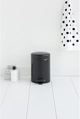 Brabantia Newicon Pedal Bin 3 L Matt Black with Plastic Inner Bucket view 4