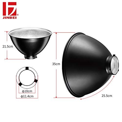 JINBEI 70 Degree 13Inch Expansion Reflector Lamp Cover Dish Diffuser for Bowens Mount Studio Strobe Flash Light Portrait Photo
