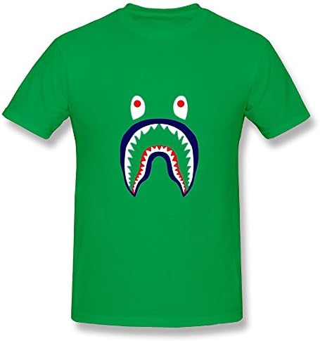 Special Bape Shark.PNG Cotton Mens Unique Novelty Funny T Shirt Kellygreen