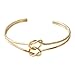 SENFAI High Polished Brand Design Kpop New Fashion Knotted Cuff Bracelet Bangle for Women Summer Jewelry