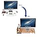 SONGMICS Bamboo Monitor Stand Riser with Adjustable Storage Organizer Laptop Stand Desk Organizer for Home Study Dorm Office ULLD215N