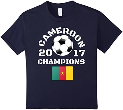 unisex-child Cameroon Soccer Jersey Africa Champions Gift T-Shirt 10 Navy