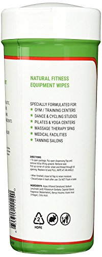 New Wipex Natural Fitness Equipment Wipes for Personal Use, Vinegar with Watermelon Scent - Great for Yoga, Pilates & Dance Studios, Home Gym, Peloton Bike Wipes, Spas & More (4 Canisters, 300 Wipes)