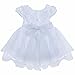 FEESHOW Infant Baby Girls' Organza Layered Baptism Flower Dress
