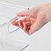HOHOUSStore Stackable Plastic Long Storage Bin Container with Carrying Handles for Office to Hold Gel Pens, Erasers, Tape, Pens, Pencils, Markers, Notepads, Highlighters, Staplers, 4 Pack - Clear, large-76, Black-76