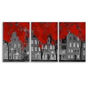 Canvas Wall Art Abstract Cloud Tree Pictures Home Wall Decorations for Bedroom Living Room Oil Paintings Canvas Prints Framed - 16"x24" x 3 Panels