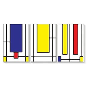3 Piece Framed Canvas Wall Art for Living Room, Bedroom Cubic Abstract Art I Canvas Prints for Home Decoration Ready to Hang - 16"x24"x3 Panels
