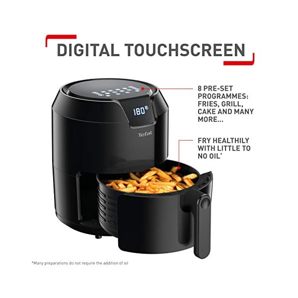 Tefal Easy Fry Precision EY401840 Digital Health Air Fryer, Black, 4.2 Litre, 6 Portions