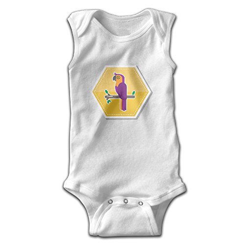 Michael Conti Purple Bird Pattern Sleeveless Baby Romper Cotton Kids Bodysuit Outfits Boys Girls