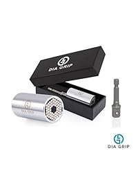 dia-grip Socket universal Juego de herramientas 2pcs (7 19 mm) Buje Llave Socket Multi-función Gator Socket Adaptador Grip Power Drill Adaptador Handyman de & DIY regalo perfecto