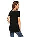 Zeagoo Women's Boatneck Solid Basic Short Sleeve Dolman Top with Knot on Hemline