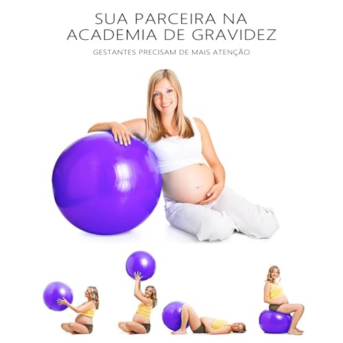 GODREAM Bola Pilates, Bola Fisioterapia, Bola Suiça, 55 cm, 65 cm, 75 cm, Anti estouro, Suporta até 300kg, Ideal para Gestante, Ginastica, Yoga, Academia e Pilates em casa, com Bomba