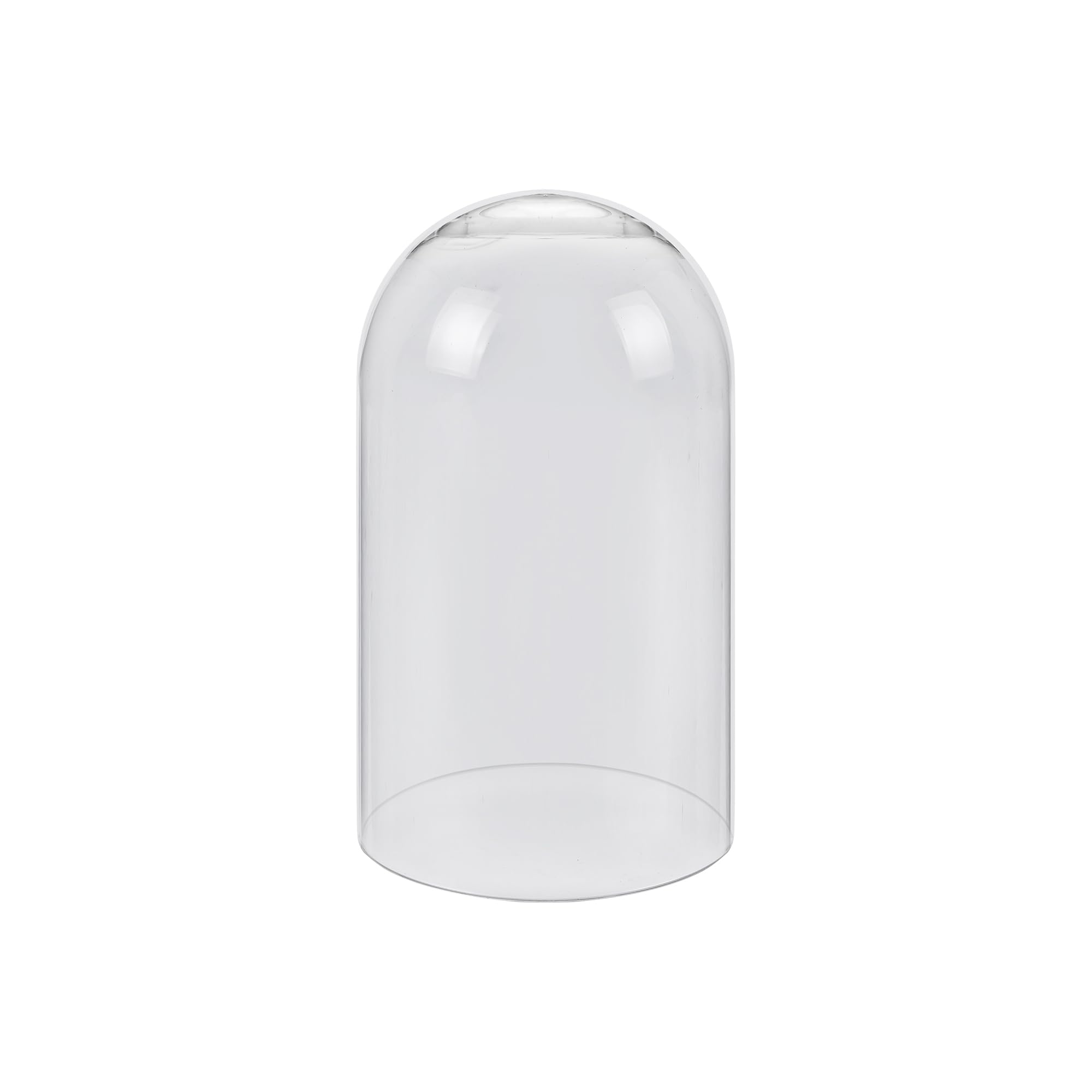 Photo 1 of 10" Tall Clear Glass Display Cloche, Dome Shape for Terrarium, Plants, Trinkets, Cakes, Figurines, LED Light String, Candle. Cloche Glass Dome, Bell Jar Display Case (1, 5.5"x10")