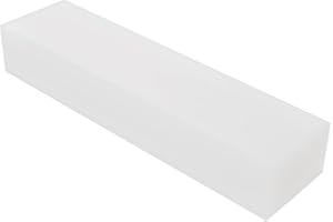 GYOFFULL HDPE Block White PE Polyethylene Rectangular Solid Plastic Tapping Block High Density Sheet Great for DIY Projects for Machining Home Floor Improvement （2" x 12" x 3"）
