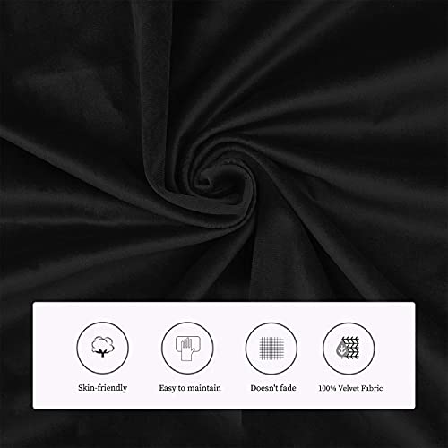 Amolife Queen Size Velvet Bed Frame, Upholstered Platform Bed with