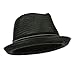 Men's Paper Woven Straw Fedora - Black