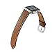 Kartice for Apple Watch Band,Luxury Genuine Leather Watch Band Strap Bracelet Replacement Wrist Band With Adapter Clasp for iWahtch Apple Watch & Sport & Edition--Brown 38mm