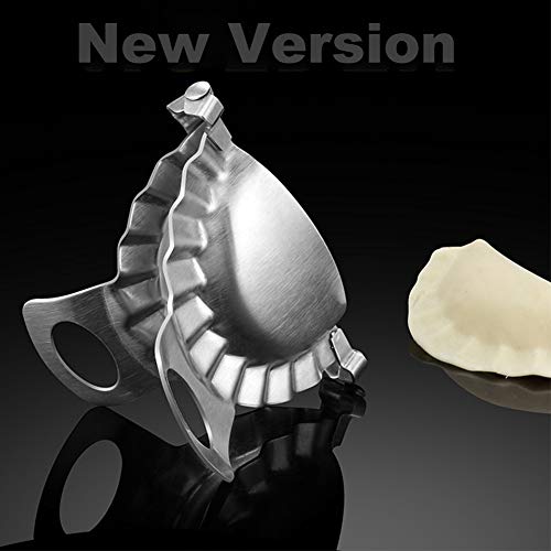 SIENON 3 Pieces Stainless Steel Dumpling Maker, 2 Dumpling Cutters-Dumpling Skin Makers, 1 Dumpling Mold-Empanada Pierogi Press Mold, Pie Ravioli Dumpling Wrappers Mold Pot Sticker Kitchen Accessories