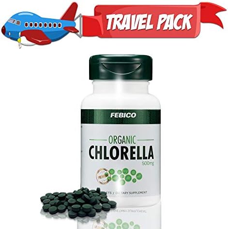FEBICO- Pure Organic Chlorella Tablets 100% Vegetarian Superfood-Cracked Cell Wall Patent Tech with Rich Vitamins, Minerals and Protein- USDA, Naturland, Halal Certified …