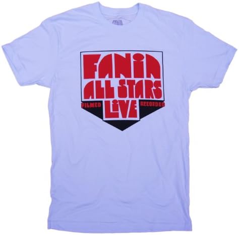 Fania Men’s All Stars Logo T-Shirt Medium Light Blue